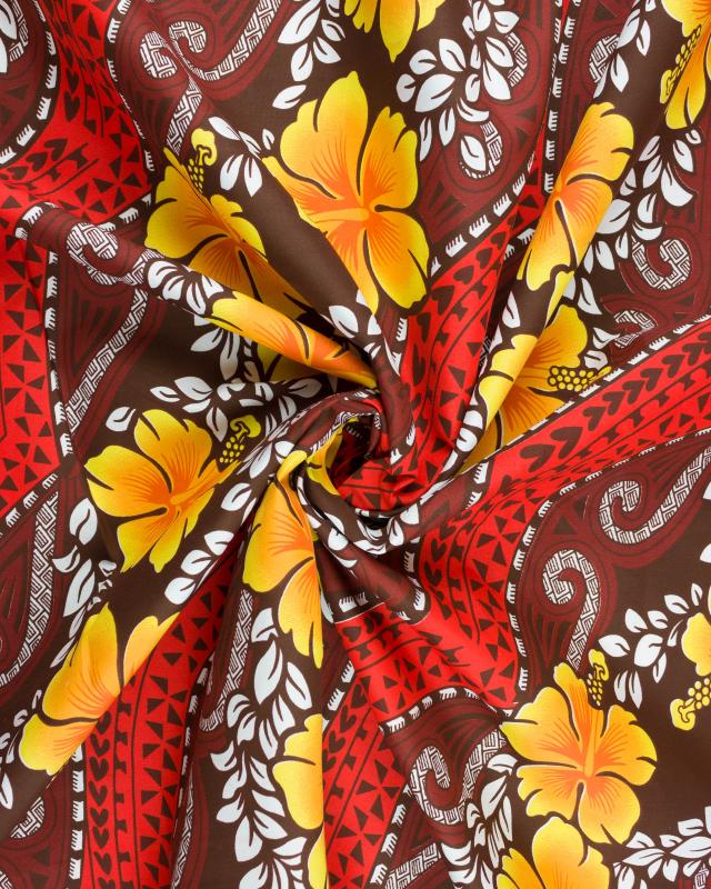 MIAMO Polynesian fabric Red - Tissushop